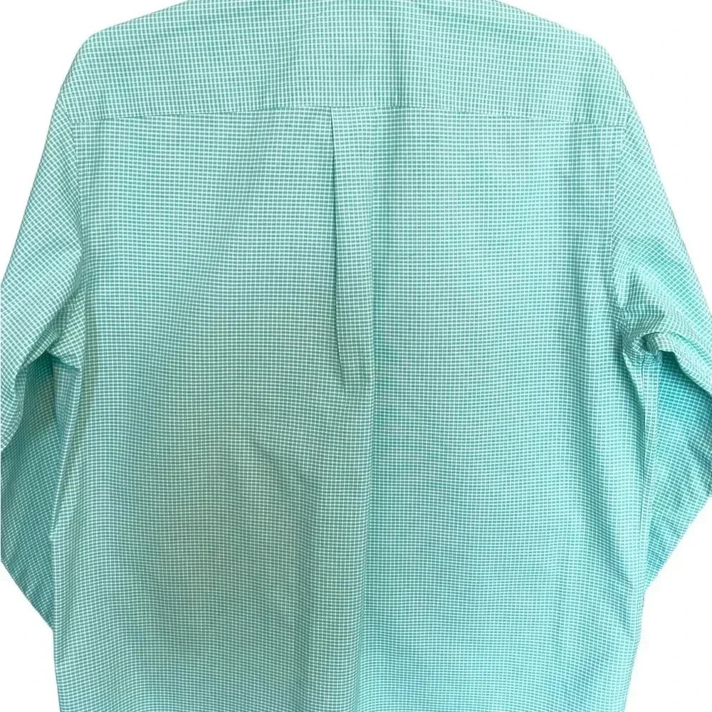 Jos A Bank Executive Collection Shirt Mens LargeGingham Plaid Green - Picture 4 of 4